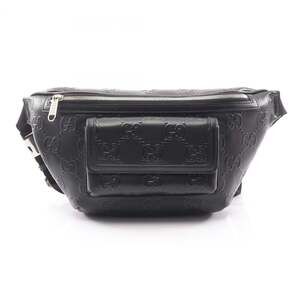 GUCCI Black Leather Fanny Pack